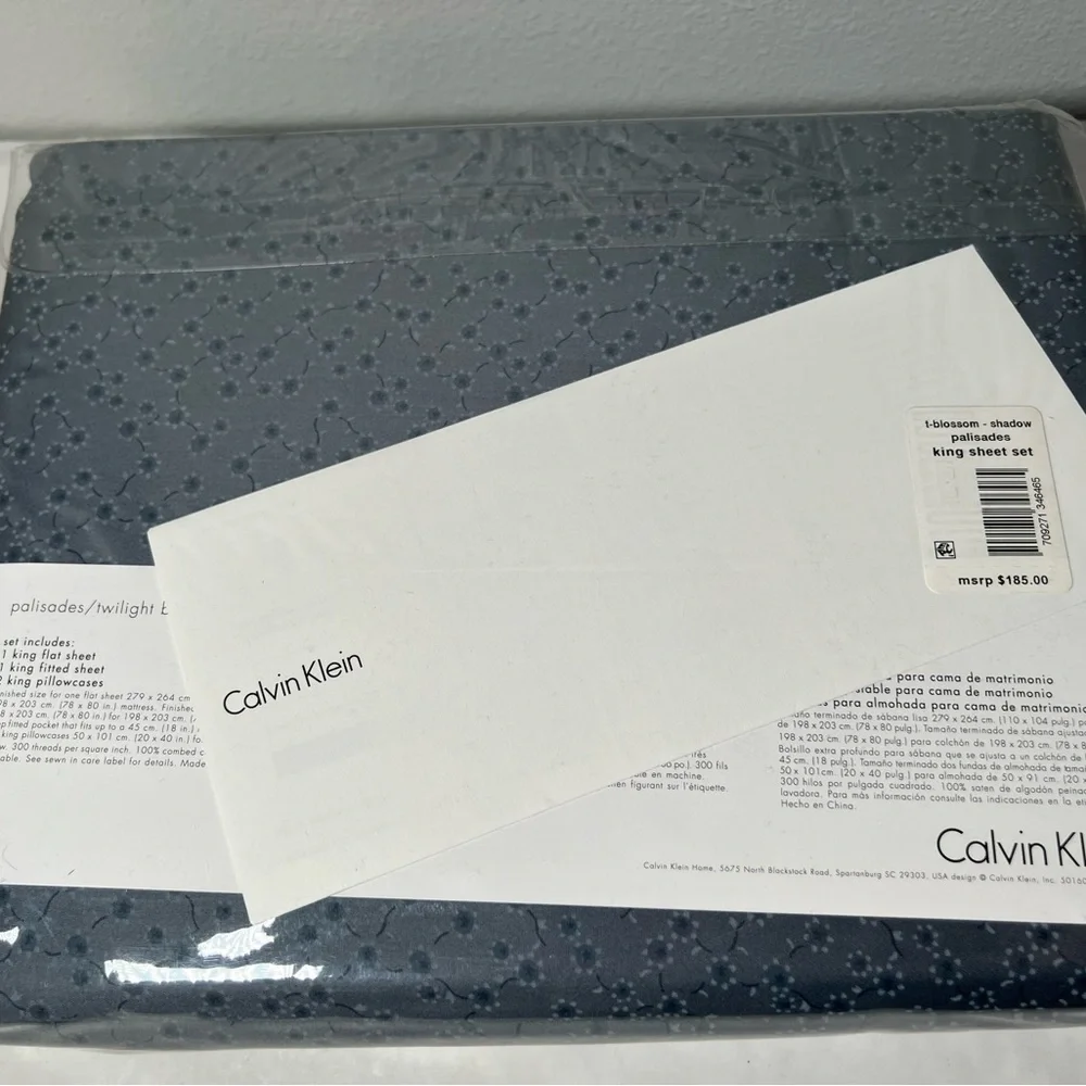 Calvin Klein King Sheet Set Twilight‎ Blossom